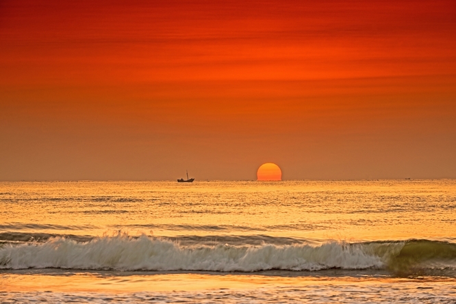 二等獎 七公司 趙天林 風(fēng)將菱唱遠(yuǎn),舟帶夕陽孤.jpg